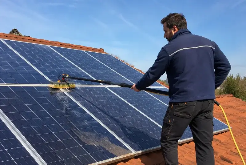 Nettoyage et entretien de panneaux solaires à Mas-de-Londres